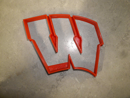 Wisconsin University Badgers W Letter Cookie Cutter Made In USA PR2215