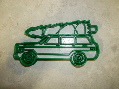Vintage Station Wagon With Christmas Tree Cookie Cutter Made In USA PR2243