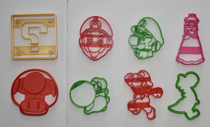 Super Mario Brothers Nintendo Game Characters Set Of 8 Cookie Cutters USA PR1083