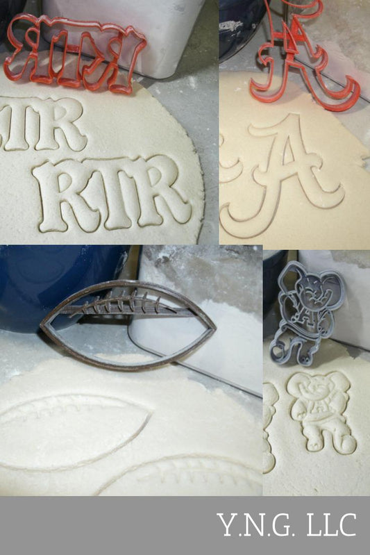 University Of Alabama Big Al RTR Football Set Of 4 Cookie Cutters USA PR1098