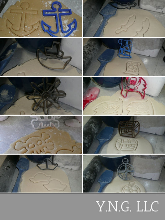 Pirate Ship Boat Kit Set of 10 Cookie Cutters USA PR1512