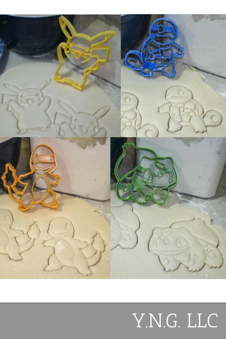 Pokemon Starter Kit Original Four Pikachu Set Of 4 Cookie Cutters USA PR1101