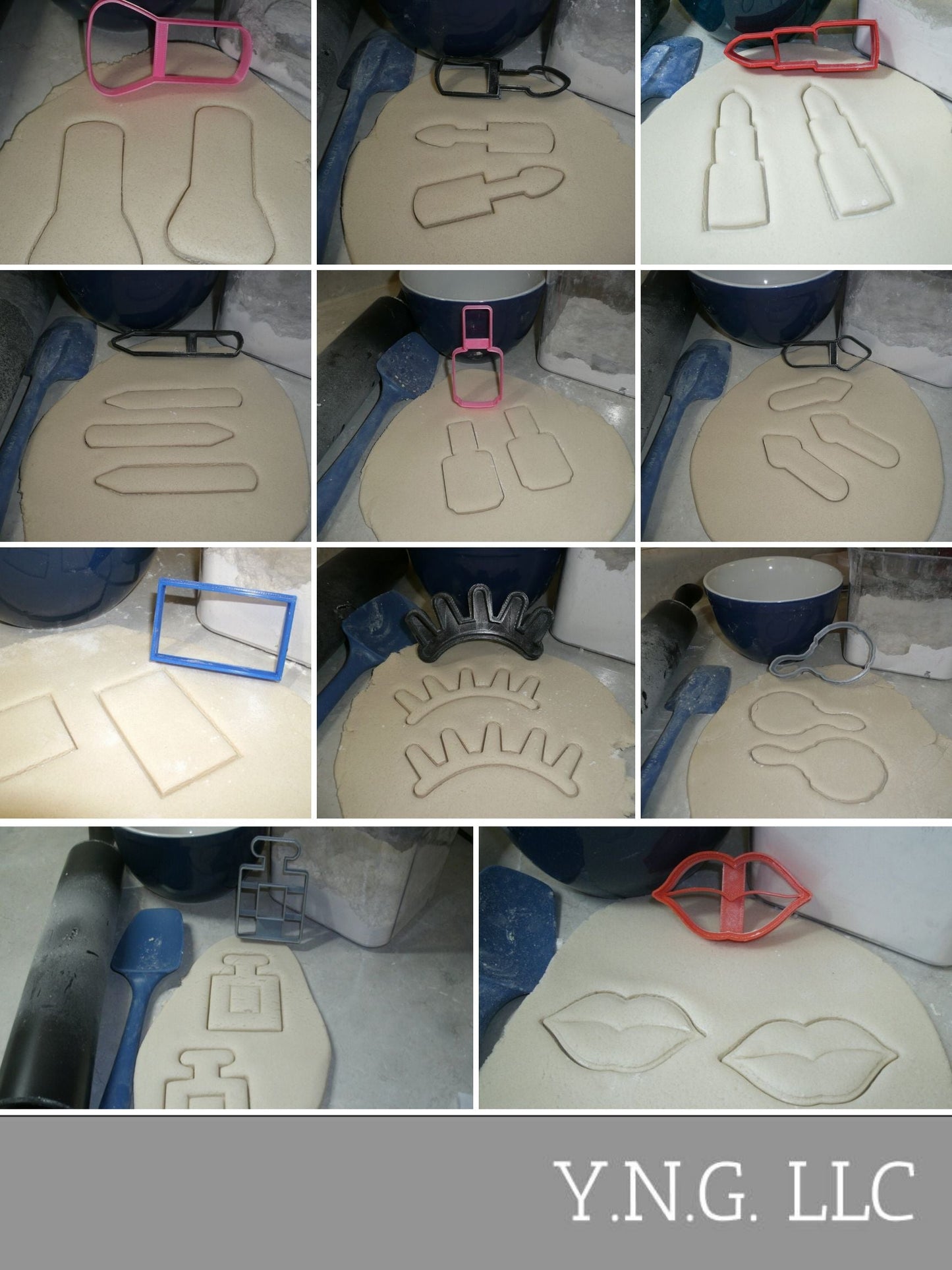 Makeup Make Up Cosmetics Spa Face Set of 11 Cookie Cutters USA PR1503