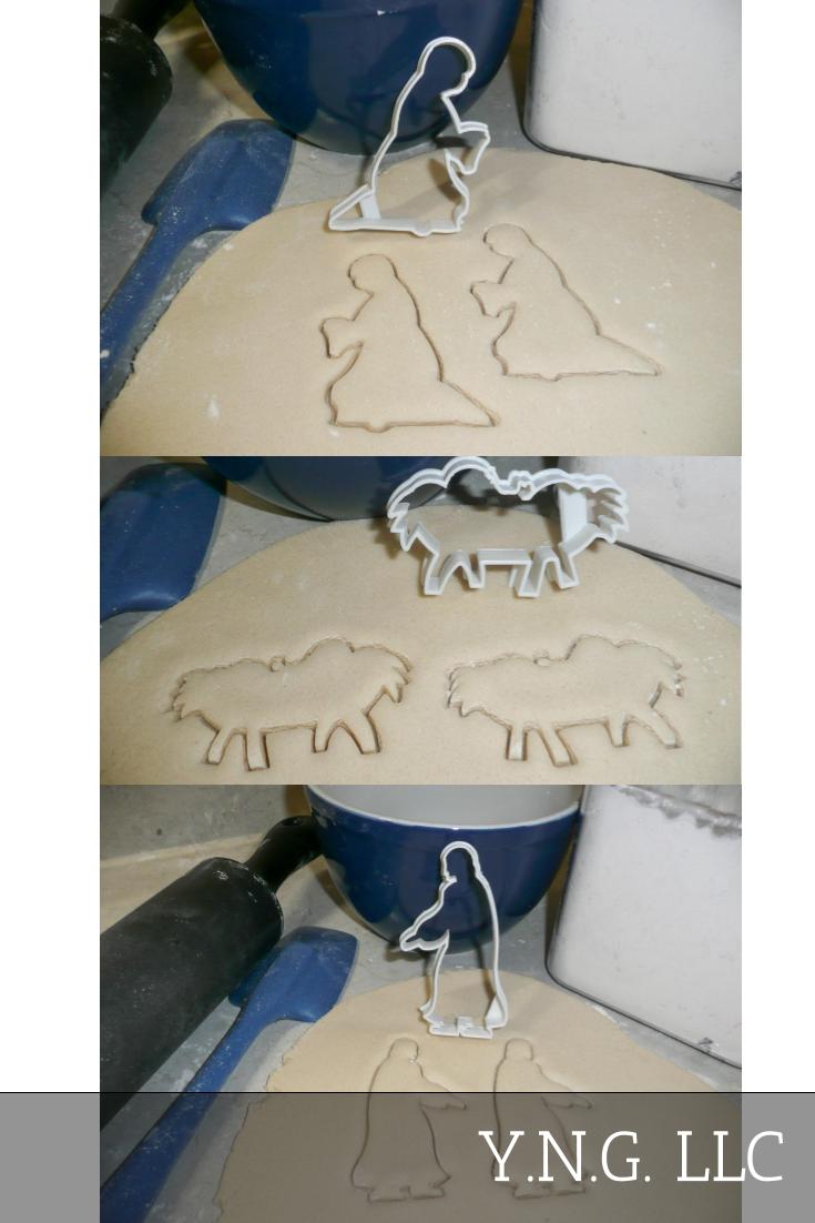 Nativity Scene Jesus Manger Christmas Story Set Of 3 Cookie Cutters USA PR1356
