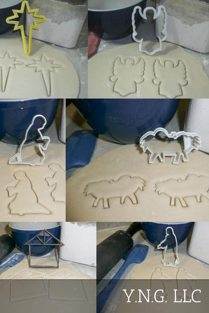 Nativity Scene Jesus Manger Christmas Story Set Of 6 Cookie Cutters USA PR1355