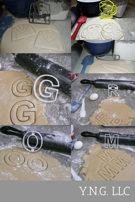 Groom Letters Tux Bachelor Party Wedding Set Of 7 Cookie Cutters USA PR1369