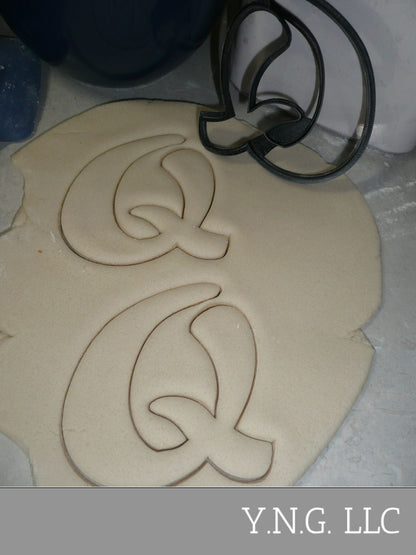 Letter Q Uppercase Fancy Stylized Font Alphabet Cookie Cutter USA PR3344