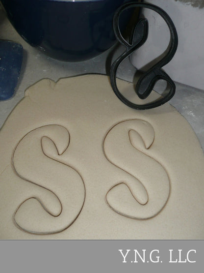 Letter S Uppercase Fancy Stylized Font Alphabet Cookie Cutter USA PR3346