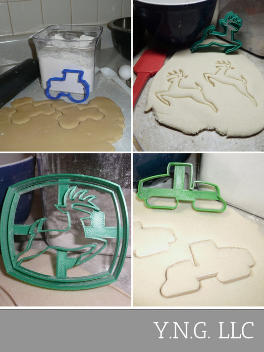 John Deere Heavy Equipment Set of 4 Cookie Cutters USA PR1459
