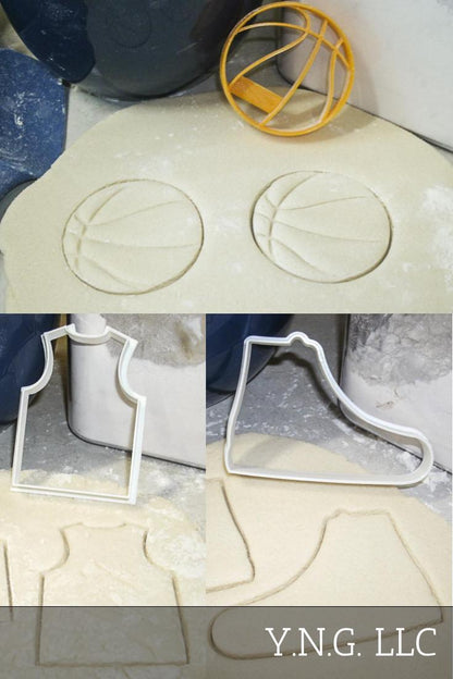 Basketball Team Uniform Sports Athletics Set Of 3 Cookie Cutters USA PR1080