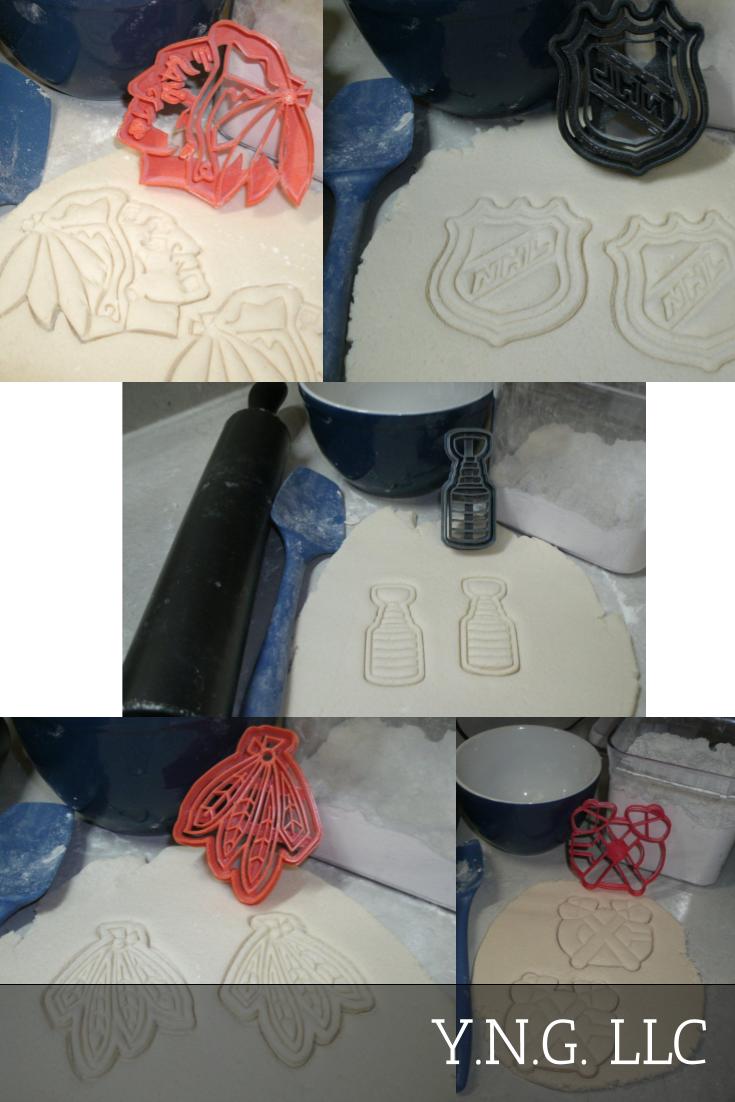 Chicago Blackhawks Hockey NHL Set Of 5 Cookie Cutters Made In USA PR645