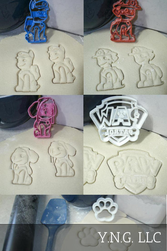Paw Patrol Dogs Rescue Pups Chase Marshall Set Of 5 Cookie Cutters USA PR1049