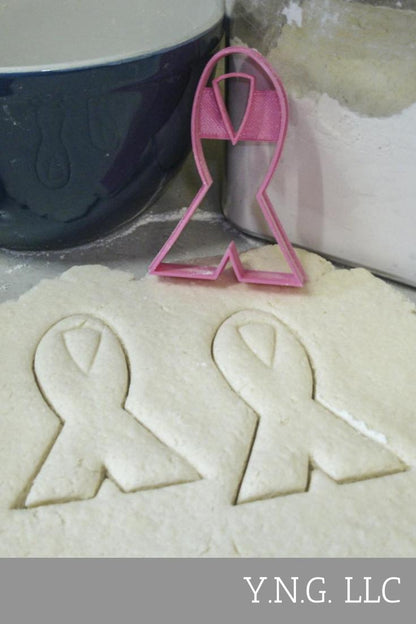 Ribbon Cancer Awareness Cookie Cutter Made In USA PR316