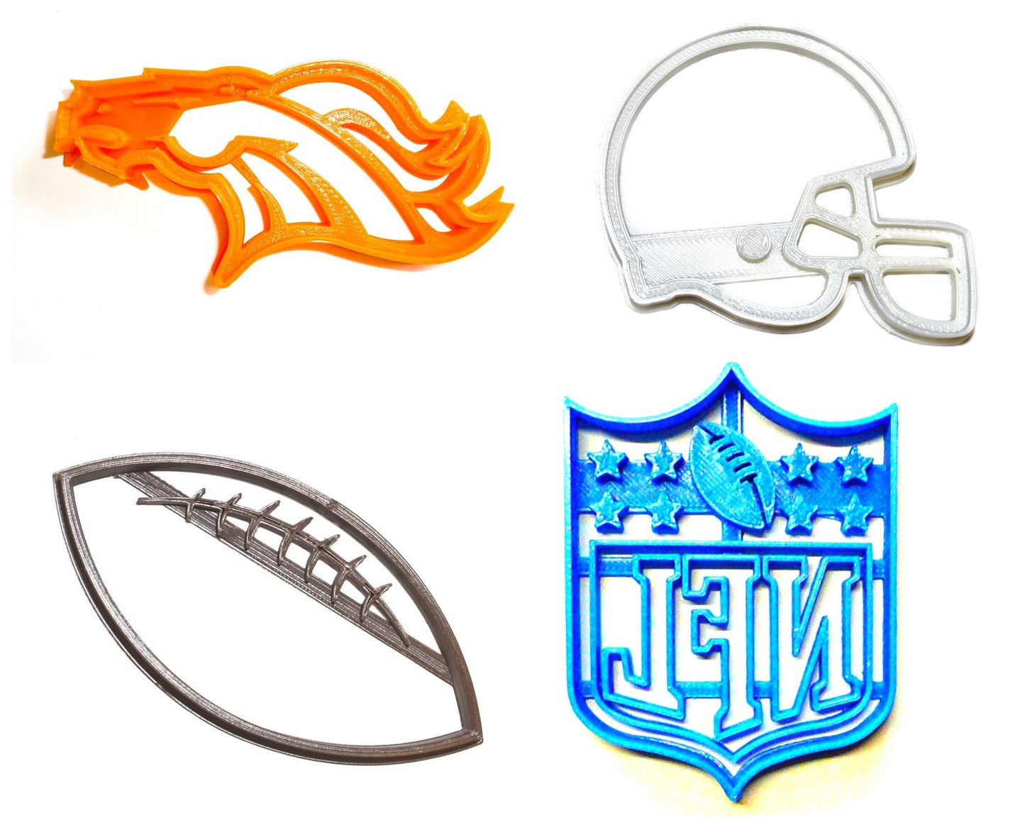 Denver Broncos NFL Football Logo Set Of 4 Cookie Cutters USA PR1142