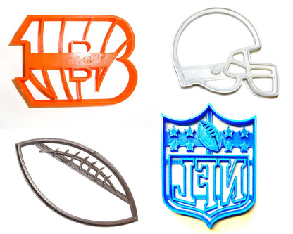 Cincinnati Bengals NFL Football Logo Set Of 4 Cookie Cutters USA PR1144