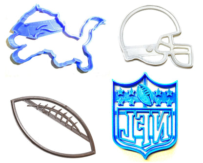 Detroit Lions NFL Football Logo Set Of 4 Cookie Cutters USA PR1145