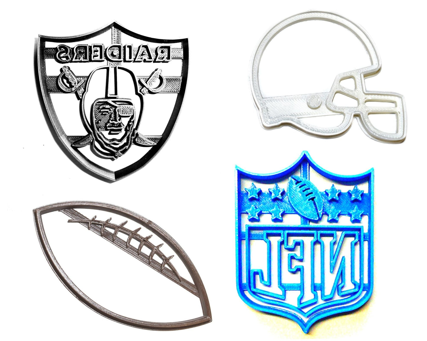 Las Vegas Raiders NFL Football Logo Set Of 4 Cookie Cutters USA PR1152