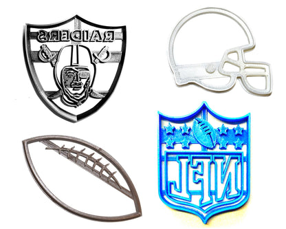 Las Vegas Raiders NFL Football Logo Set Of 4 Cookie Cutters USA PR1152