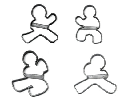 Ninjabread Ninja Gingerbread Men Christmas Set Of 4 Cookie Cutters USA PR1392