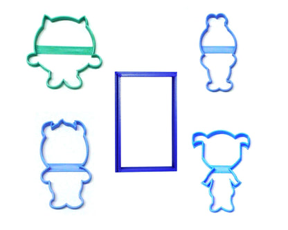 Monsters Inc Scare Factory Kids Cartoon Movie Set Of 5 Cookie Cutters USA PR1411