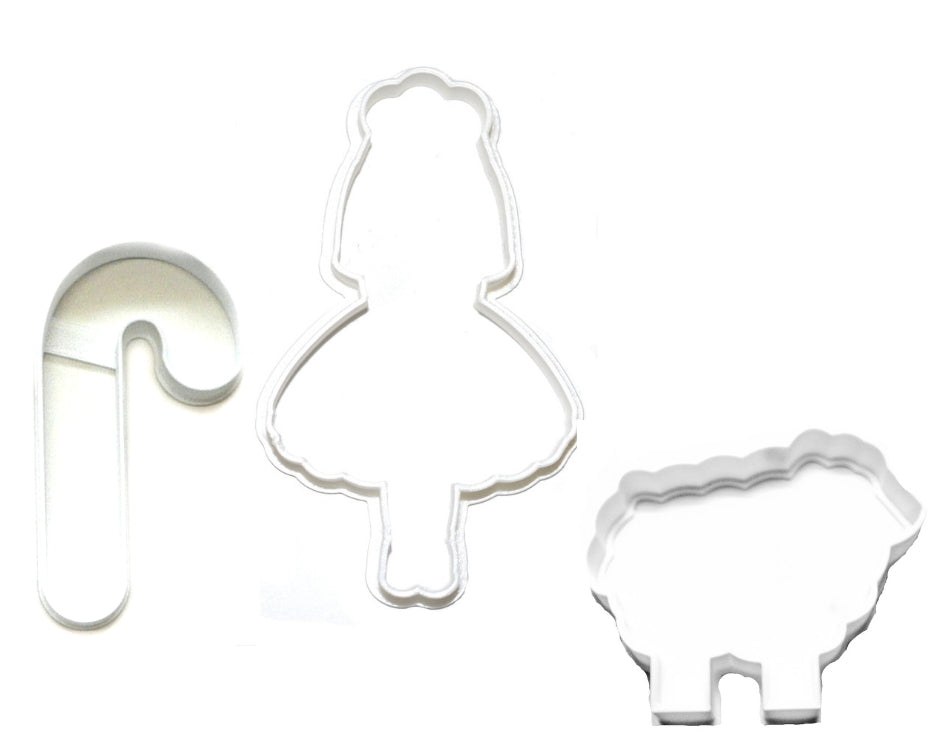 Little Bo Peep Nursery Rhyme Sheep Set Of 3 Cookie Cutters USA PR1370