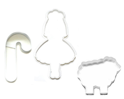 Little Bo Peep Nursery Rhyme Sheep Set Of 3 Cookie Cutters USA PR1370