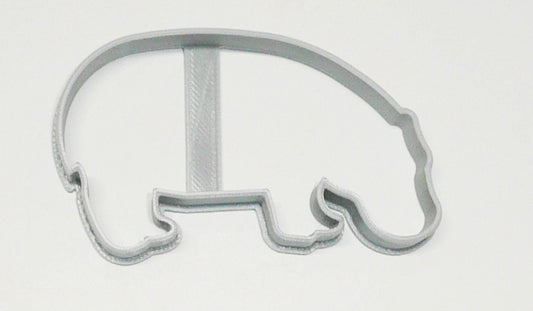 6x Hippo Outline Mammal Fondant Cutter Cupcake Topper 1.75" USA FD2025