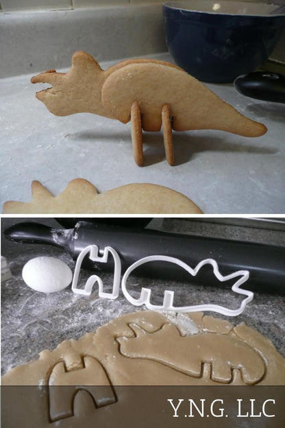 3D Triceratops Dinosaur 3 Piece Set Cookie Cutter Made in USA PR408