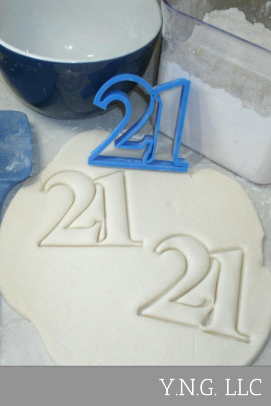 Number 21 Twenty-one 21st Birthday Anniversary Sports Cookie Cutter USA PR108-21