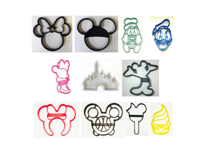 Disney Parks Mickey and Minnie Set of 11 Cookie Cutters USA PR1476