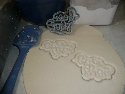 Buck Or Doe Gender Reveal Baby Shower Set Of 3 Cookie Cutters USA PR1403