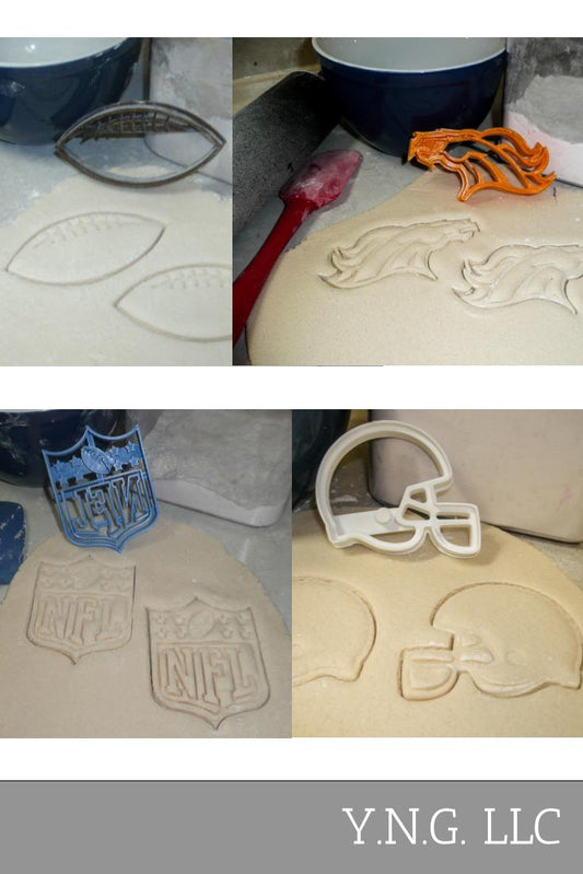 Denver Broncos NFL Football Logo Set Of 4 Cookie Cutters USA PR1142