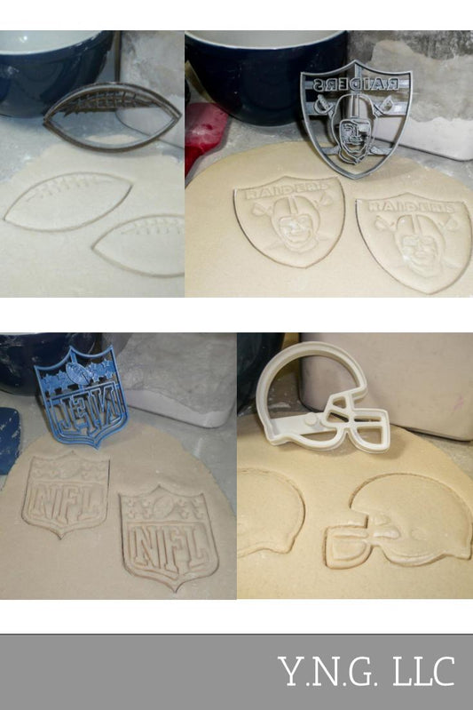 Las Vegas Raiders NFL Football Logo Set Of 4 Cookie Cutters USA PR1152