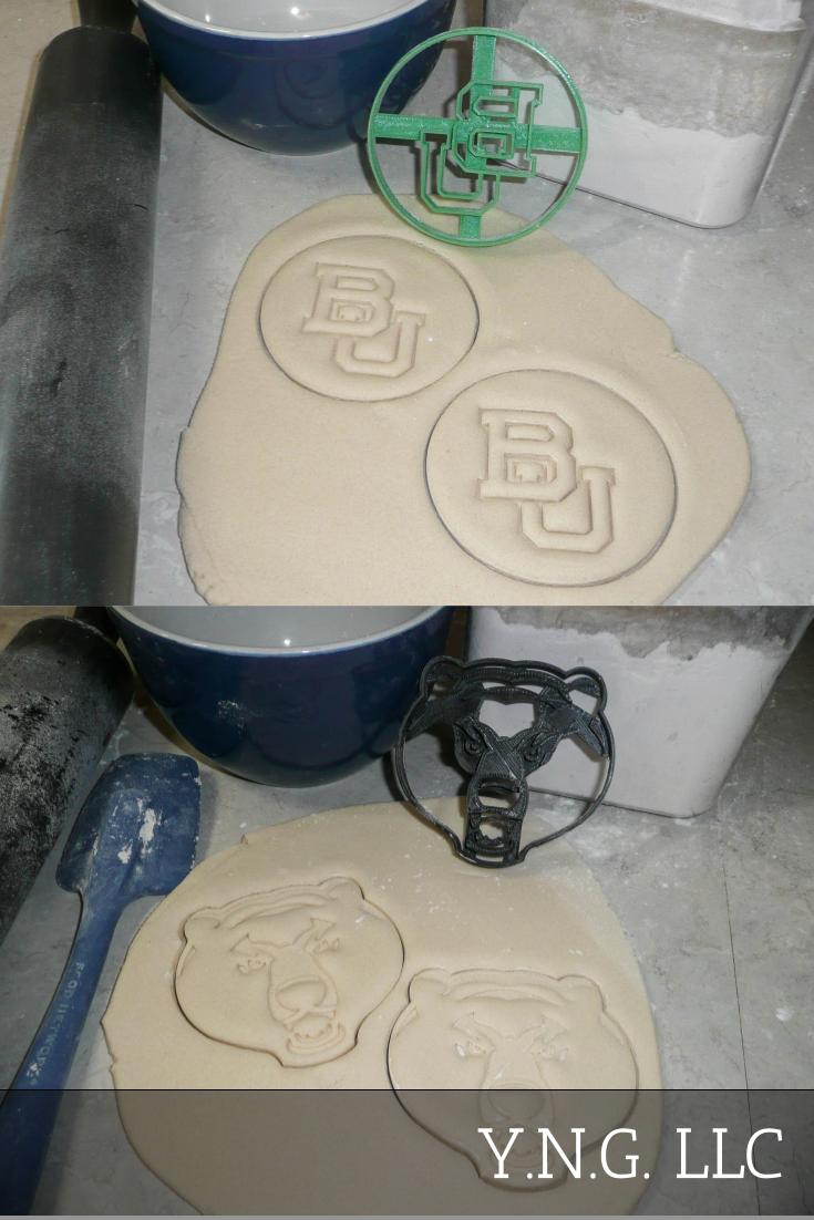 Baylor University BU Bears Sports Athletics Set of 2 Cookie Cutters USA PR1419