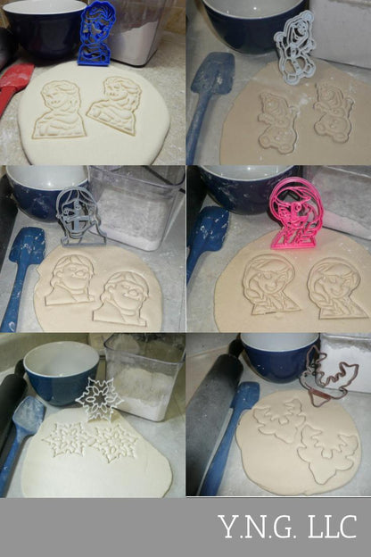 Frozen Movie Elsa Anna Sven Olaf Kristoff Set Of 6 Cookie Cutters USA PR1417
