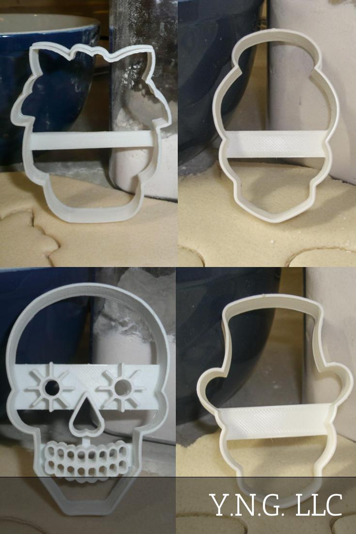 Dia De Los Muertos Day of the Dead Skulls Set Of 4 Cookie Cutters USA PR1421