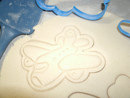 Airplane Jet Plane Cookie Cutter and Matching Cookie Stamp Made in USA PR673