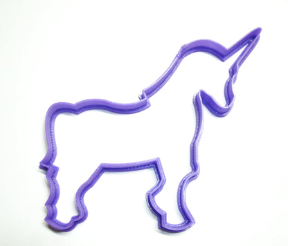 6x Unicorn Full Body Outline Fondant Cutter Cupcake Topper Size 1.75" USA FD303