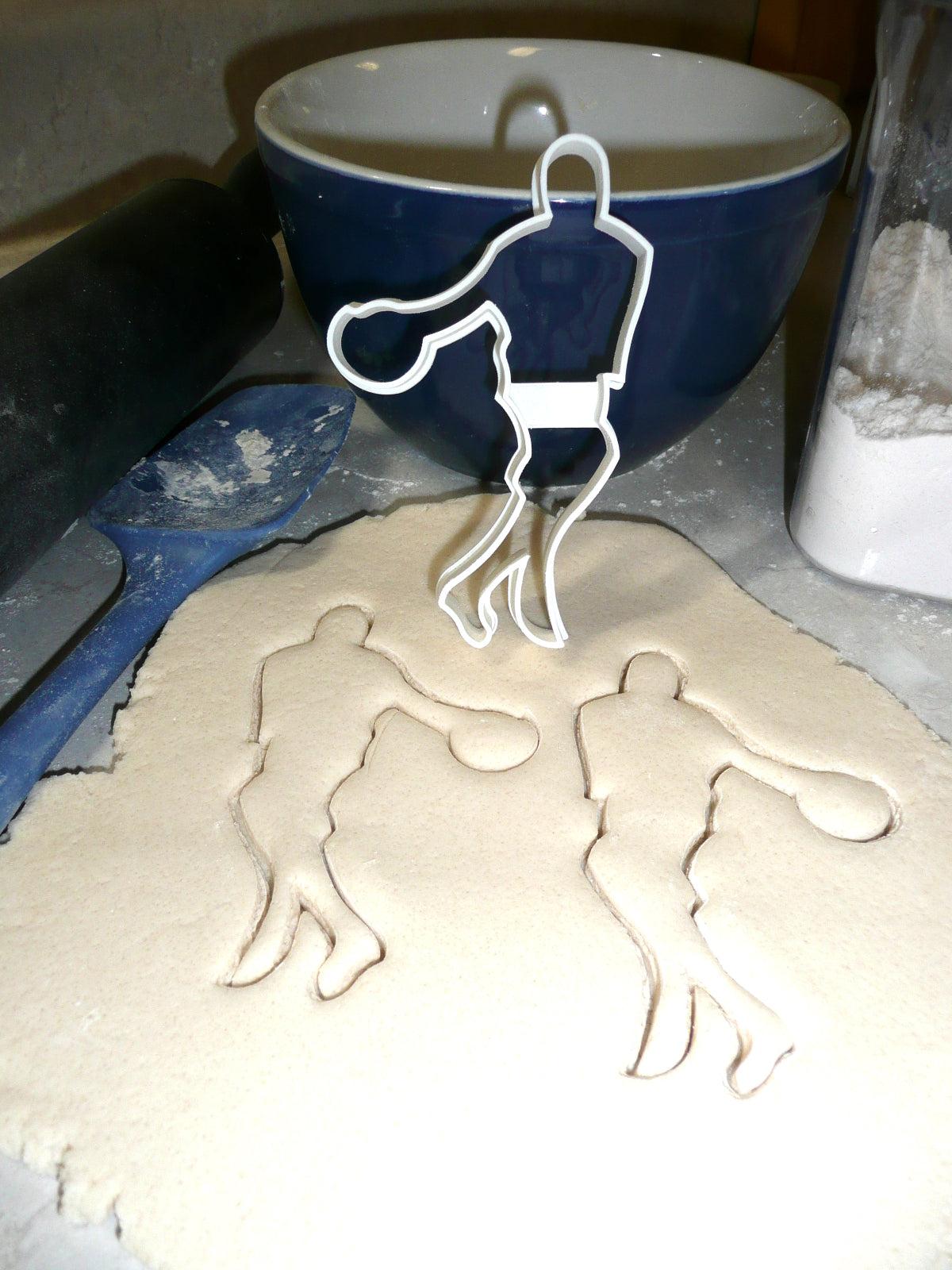 Basketball Player Ball Dribble Outline Athletics Cookie Cutter USA PR2414