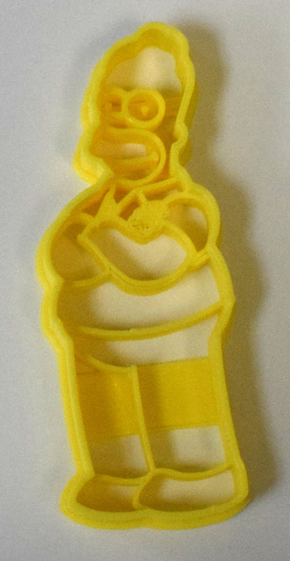 6x Homer Simpson TV Cartoon Fondant Cutter Cupcake Topper Size 1.75" USA FD567