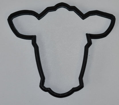 6x Cow Cattle Head Fondant Cutter Cupcake Topper Size 1.75" USA FD588