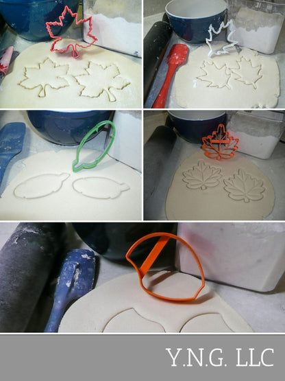 Leaves Tree Leaf Foliage Forest Trees Set Of 5 Cookie Cutters USA PR1526