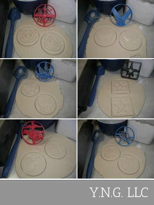 Military Branch US Armed Forces Set of 6 Cookie Cutters USA PR1522