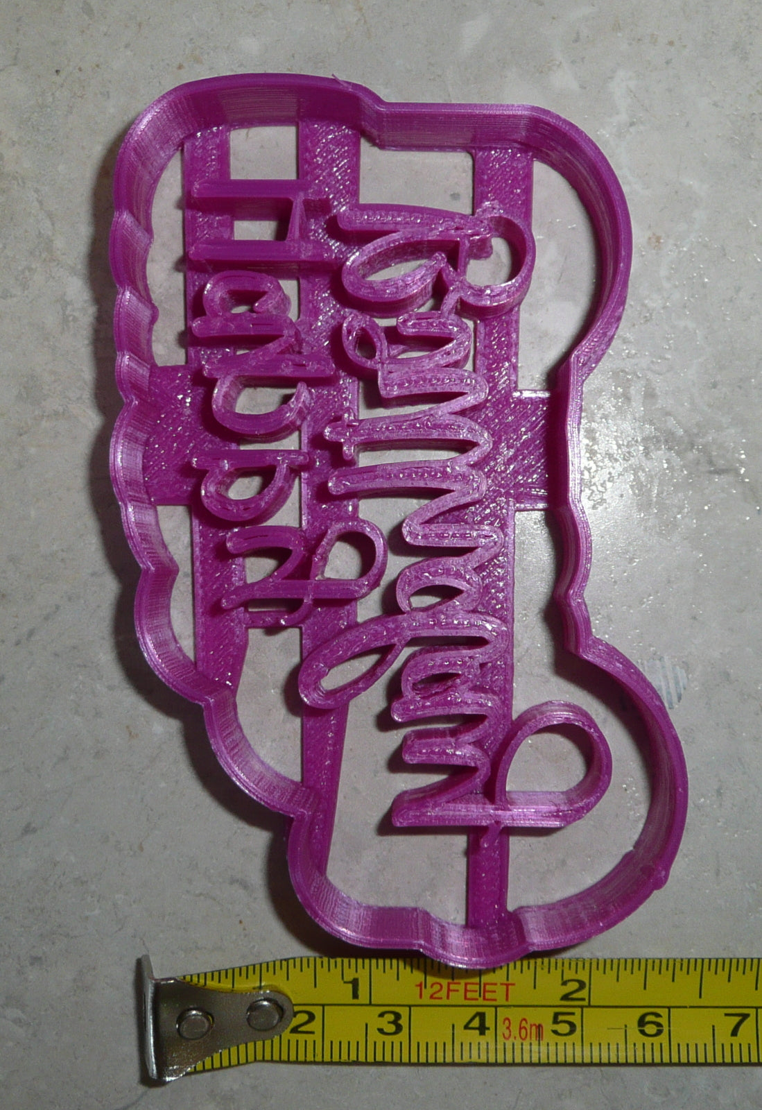Happy Birthday Words Fun Font Party Celebration Cookie Cutter Made In USA PR2514