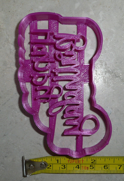 Happy Birthday Words Fun Font Party Celebration Cookie Cutter Made In USA PR2514