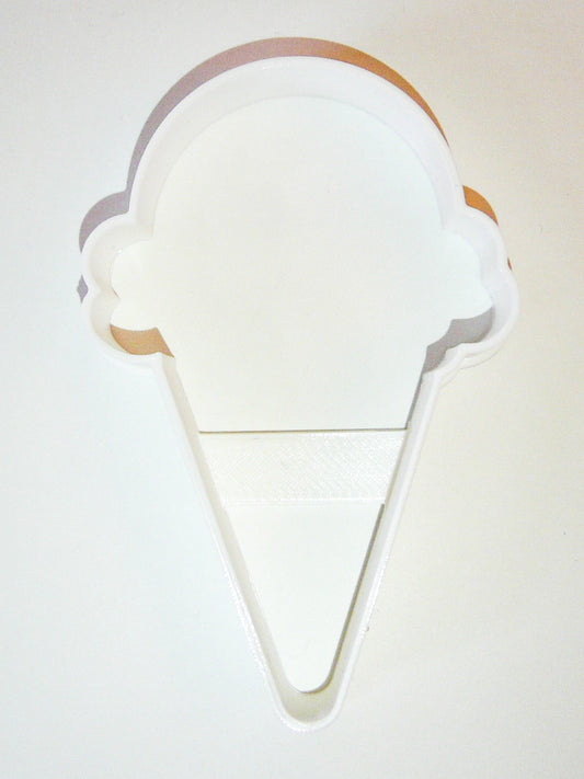 6x Ice Cream Scoop Cone Fondant Cutter Cupcake Topper 1.75" USA FD922