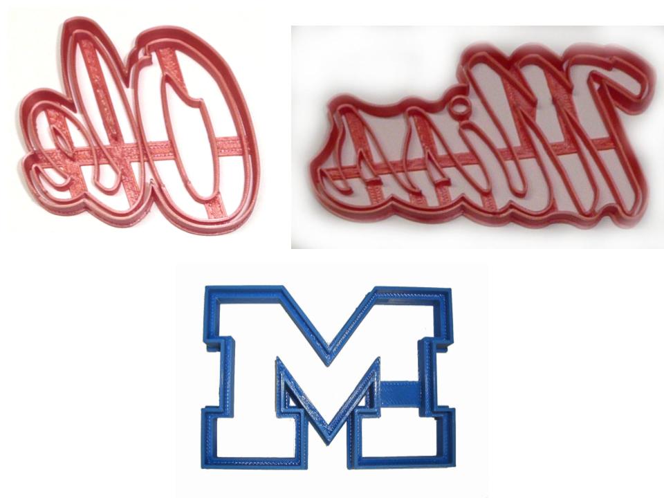 Ole Miss University Of Mississippi Athletics Set Of 3 Cookie Cutters USA PR1316