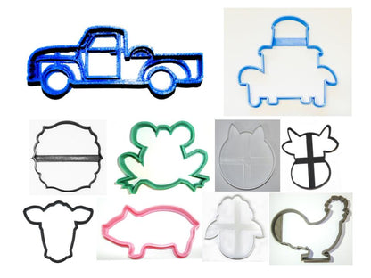 Little Blue Truck Childrens Book Set of 10 Cookie Cutters USA PR1502