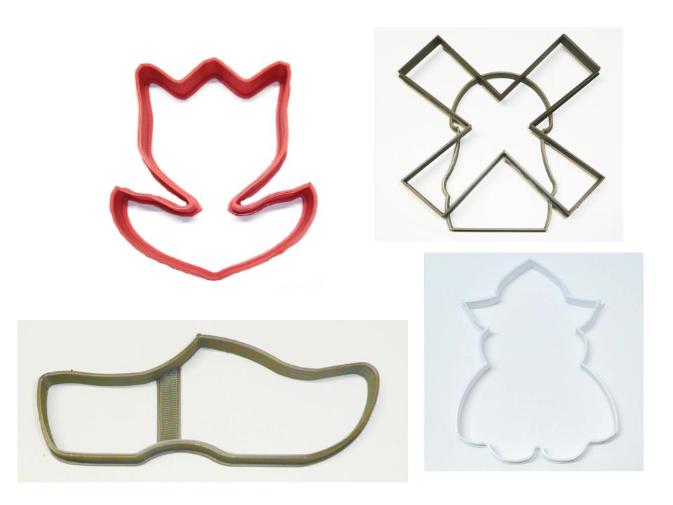 Tulip Festival Dutch Heritage Holland Set of 4 Cookie Cutters USA PR1486