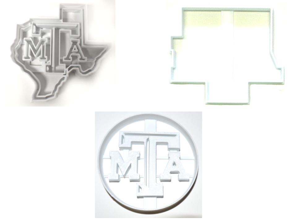 Texas ATM University A&M Aggies Gig Em Set Of 3 Cookie Cutters USA PR1317